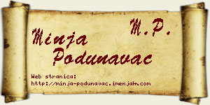 Minja Podunavac vizit kartica